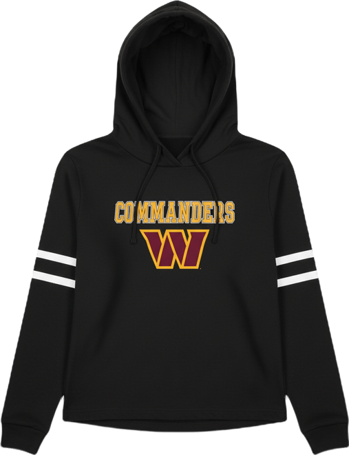 Women's Black Washington Commanders Marathon Lightweight Lounge Pullover Hoodie