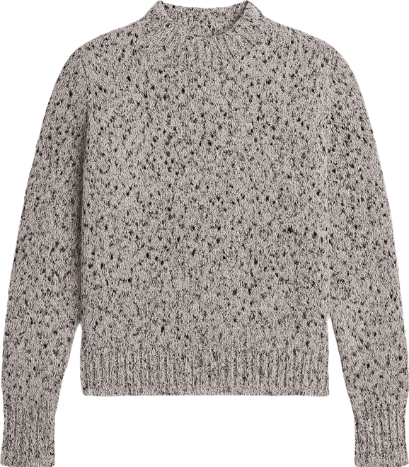 Women's Novelty Mix Long-Sleeve Mock Neck Sweater