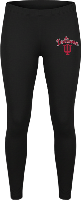 Women's Black Indiana Hoosiers Fraction Essential Leggings