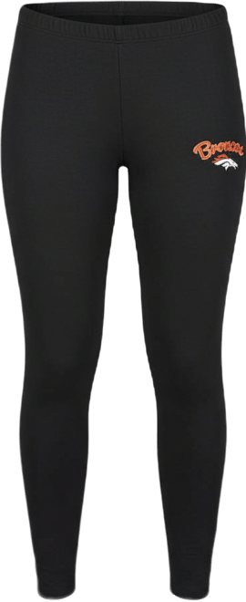 Women's Black Denver Broncos Lightweight Fraction Lounge Leggings