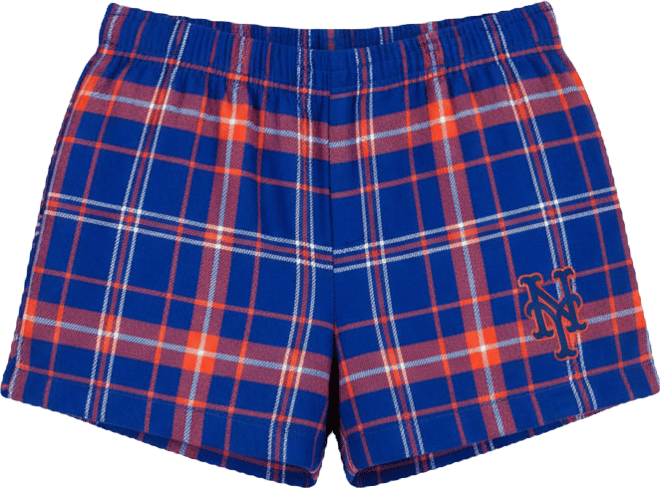 Women's Royal/Orange New York Mets Ultimate Flannel Shorts