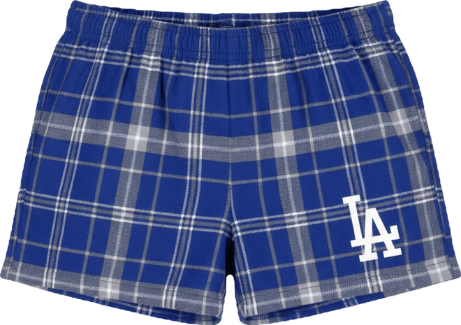 Women's Royal/Gray Los Angeles Dodgers Ultimate Flannel Shorts