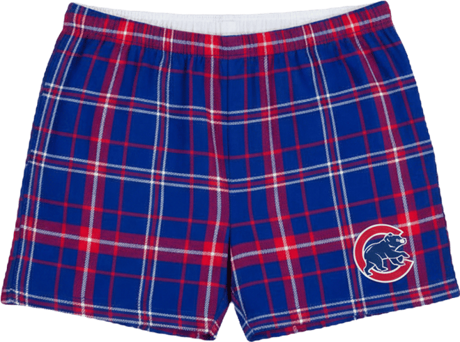 Women's Royal/Red Chicago Cubs Ultimate Flannel Shorts
