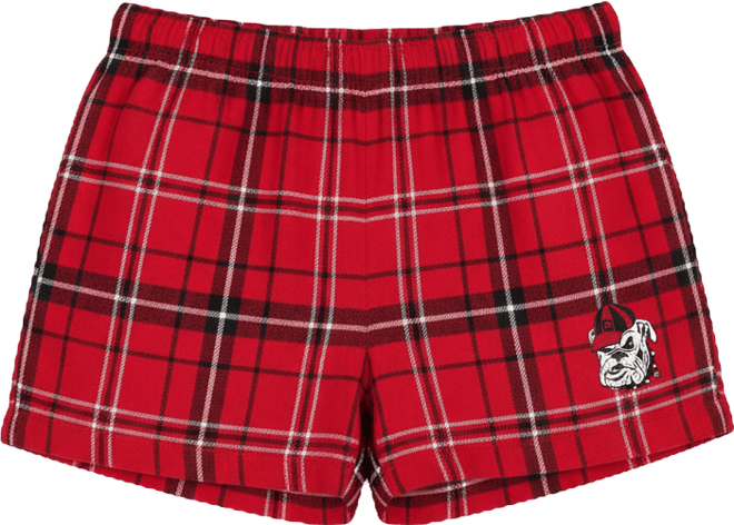 Women's Red/Black Georgia Bulldogs Ultimate Flannel Shorts