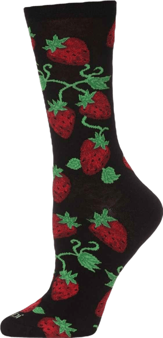 Women's Strawberry Vines Crew Socks