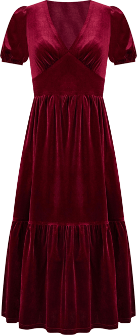 Women's Velvet Midi Dress