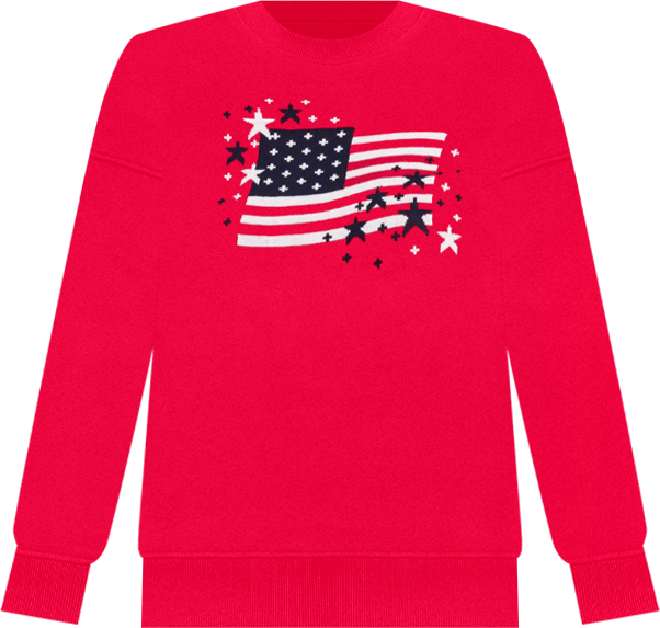 Women's Americana Long Sleeve Crewneck Sweater