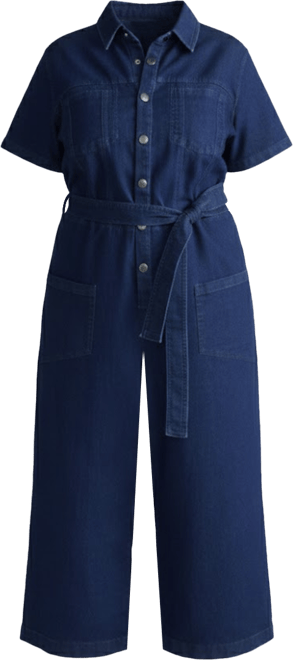 Plus Size Denim Jumpsuit