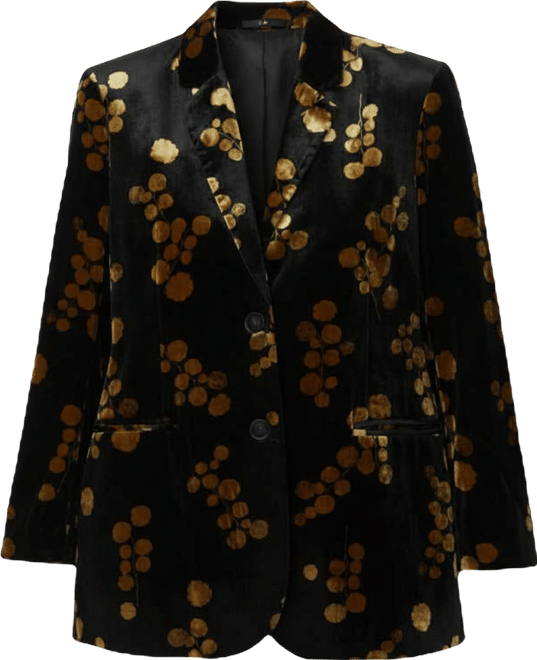 Women's MaJaxi Velour Floral Print Blazer