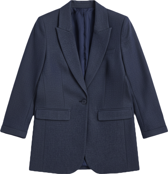 Plus Size Denim Look Blazer