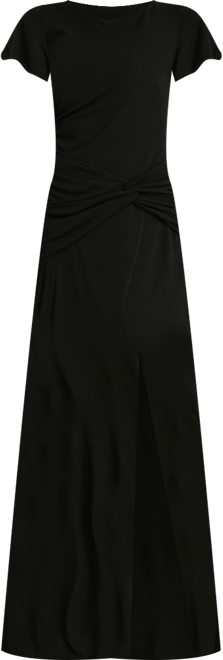 Women's Knot Panel Flutter Sleeve Stretch Dresses