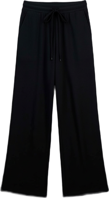 Petite Ribbed Knit High Rise Drawstring Wide-Leg Pants, Macy's Exclusive