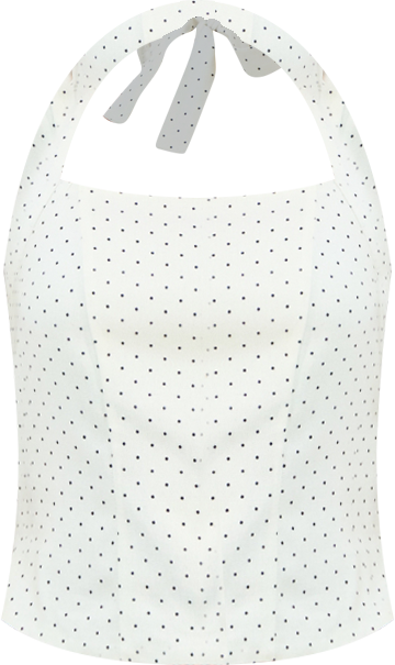 Juniors' Linen Halter Top