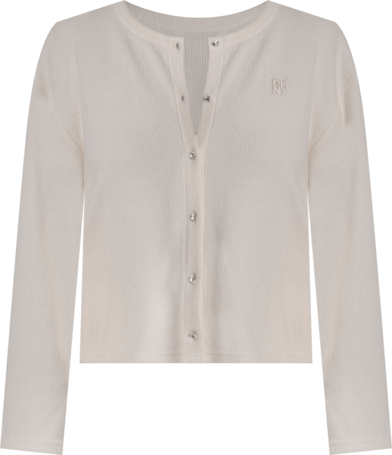 Petite Long-Sleeve Button Front Cardigan