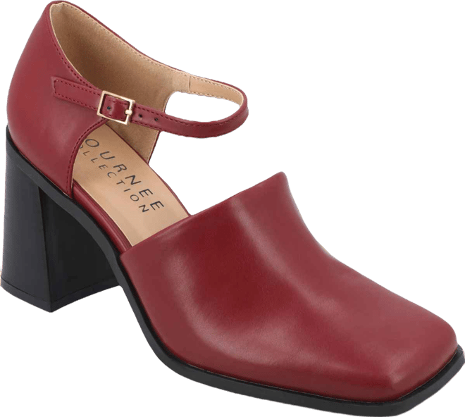 Women's Bobby Block Heel Square Toe Pumps