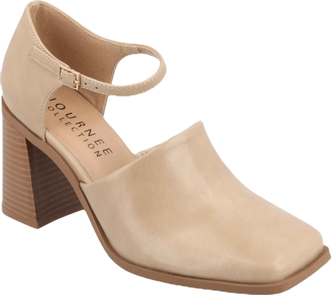 Women's Bobby Block Heel Square Toe Pumps