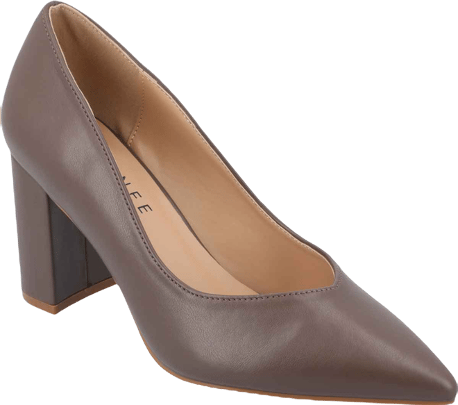 Women's Simonne Block Heel Pointed Toe Pumps