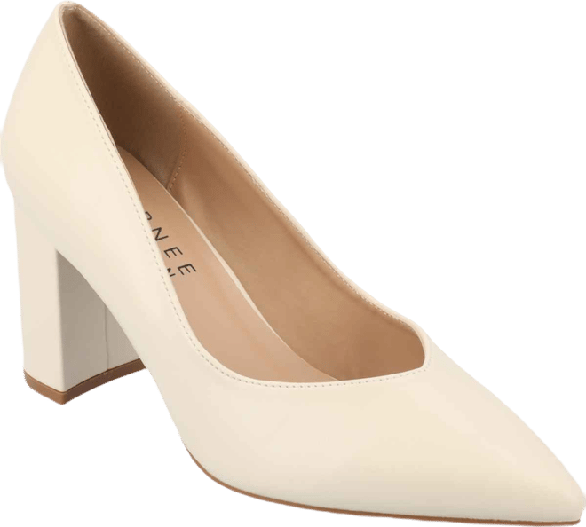 Women's Simonne Block Heel Pointed Toe Pumps