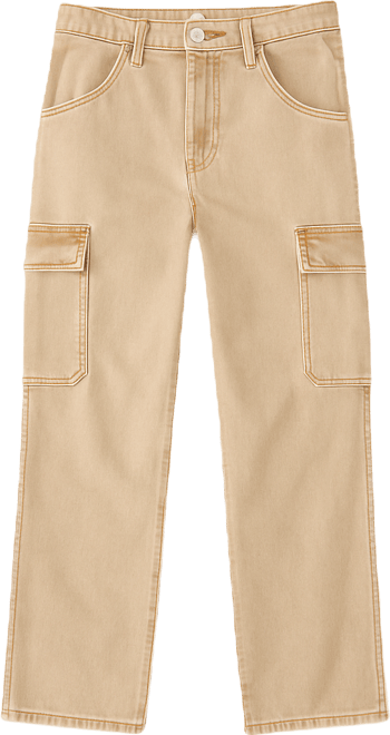 Women's High Rise Cargo Straight Jeans