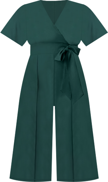 Plus Size Evelyn Cropped Wide Leg Jumpsuit