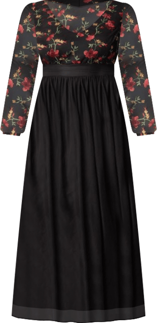 Plus Size Eternal Embroidered Bodice Evening Gown