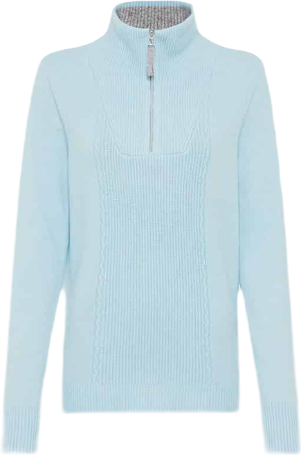 Women's 1/4 Zip Mock Neck Sweater