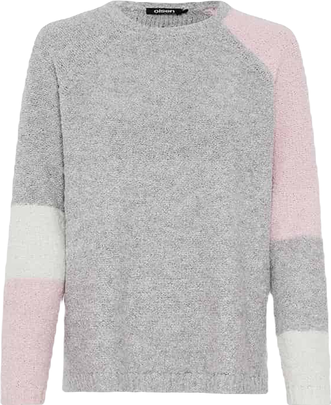 Women's Colour Block Boucle Sweater