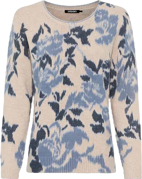 Women's Abstract Floral Sweater