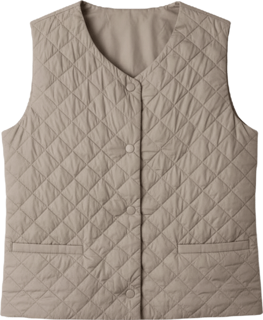 Women's V-Neck Quilted Sleeveless Vest