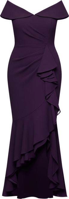 Plus Size Off-The-Shoulder Fit & Flare Dress