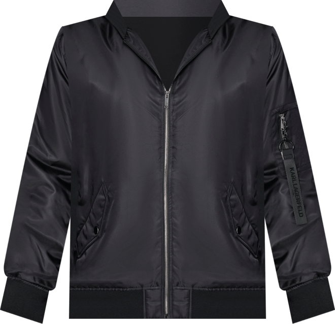 Men's Embroidered Signature Hooded Bomber