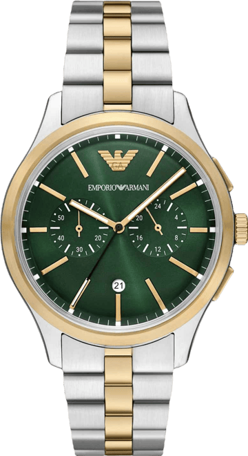 Men's Chronograph Two-Tone Stainless Steel Bracelet Watch 42mm