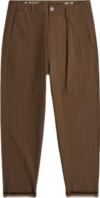 Men's Pleated Relaxed-Fit Chino Pants