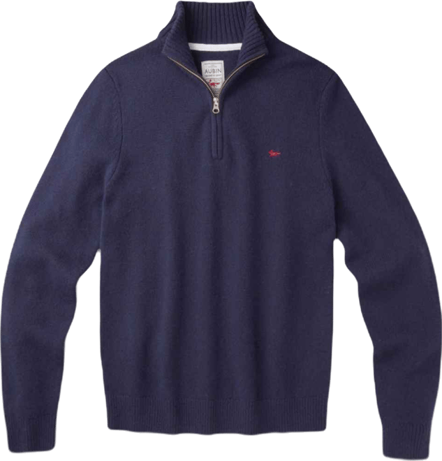 Men's Pepper Lambswool Zip Neck Sweater