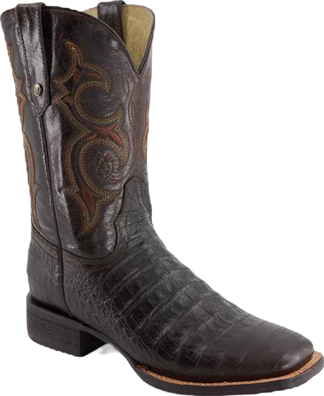 Men's Croco Embossed Leather Cowboy Boots
