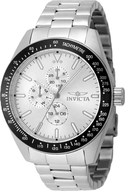 Men's 48858 Aviator Quartz VH67 Silver Dial Watch