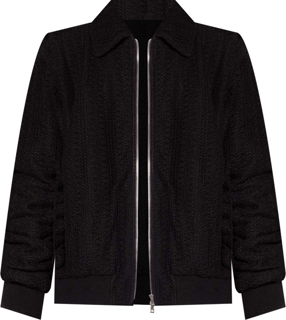 Men's Crochet Bomber Jacket