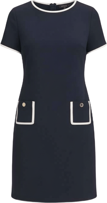 Women's Colorblocked Pocket Sheath Dress