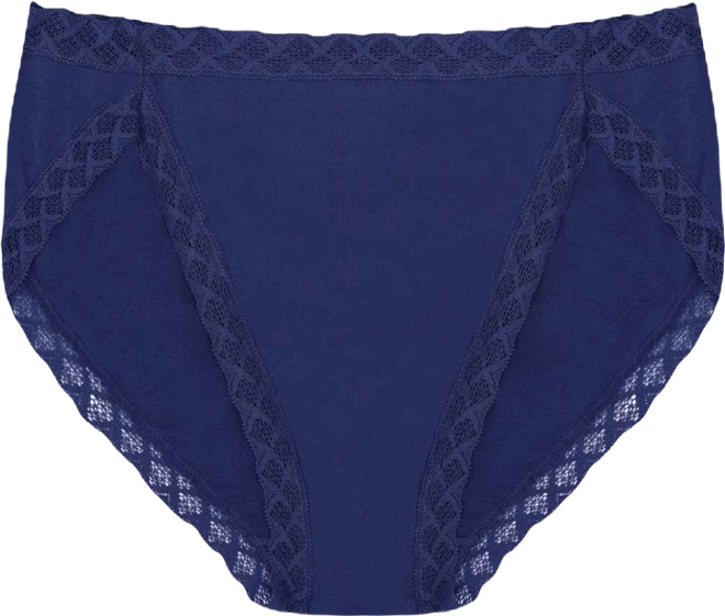 Bliss Lace-Trim Cotton French-Cut Brief Underwear 152058