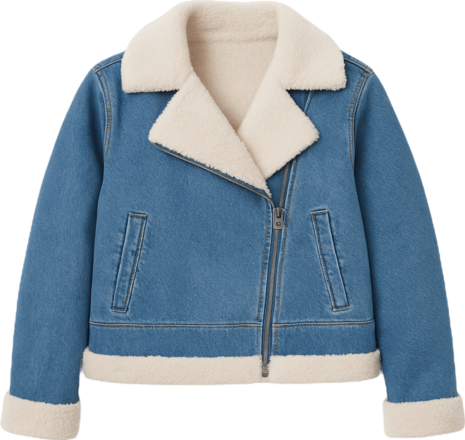 Women's Denim Moto Zipper Jacket