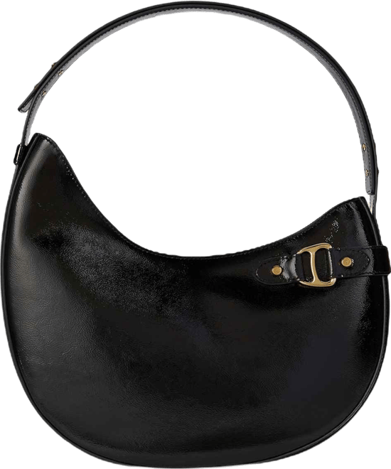 Crinkle Patent Leather Tasha Shoulder Bag