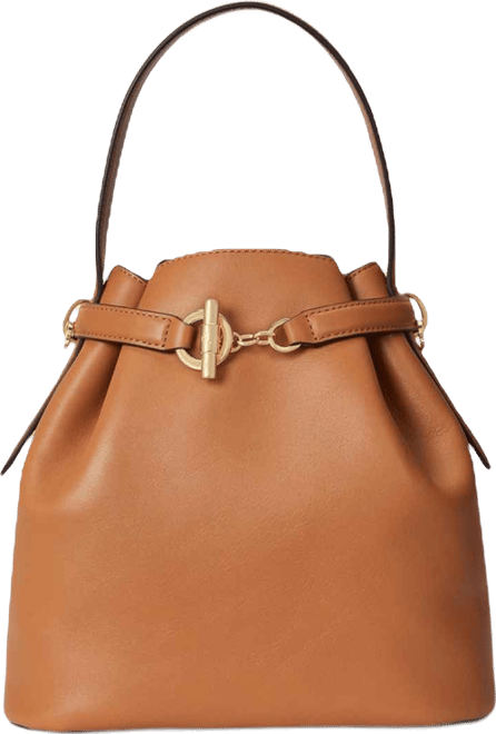 Leather Small Bucket Bag