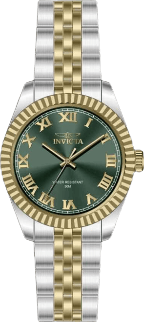 Women's 47415 Specialty Quartz 3 Hand Green Dial Watch