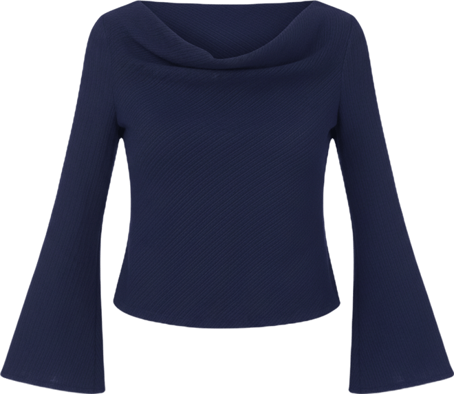 Women's Long-Sleeve Cowl Neck Top