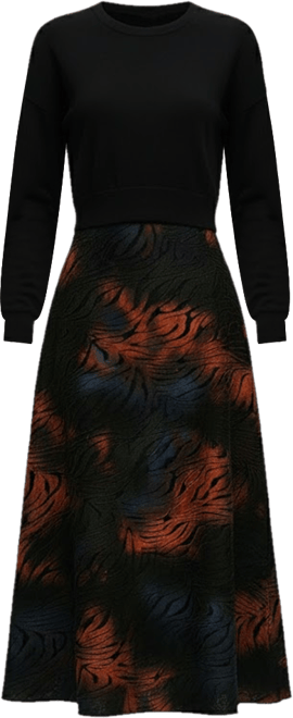 Women's 2-in-1 dress with animal print
