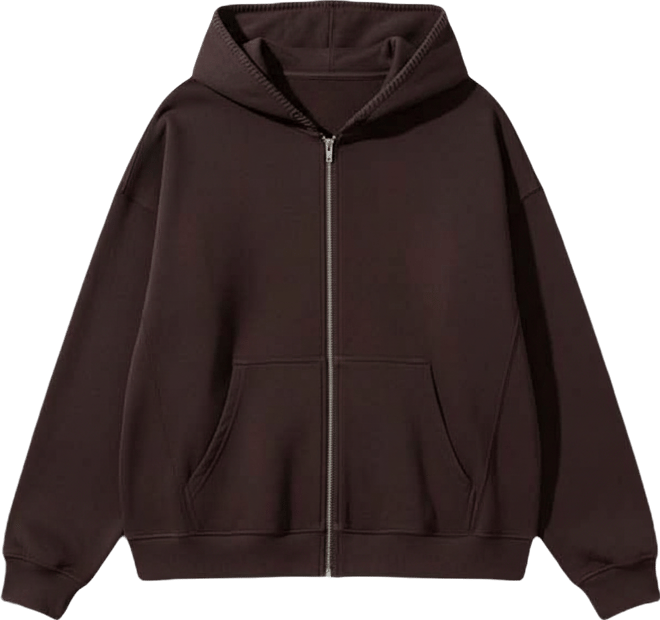 Women's Oversized Seamflow Full-Length Zip Hoodie
