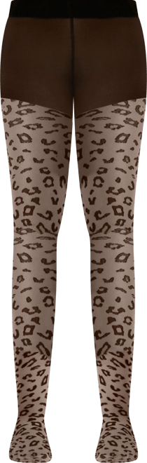 Women's Leopard Print Sheer Nylon Tights