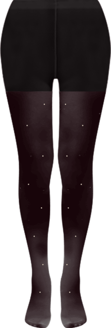 Women's Sheer All-Over Faux Pearl Trimmed Fashion Tights