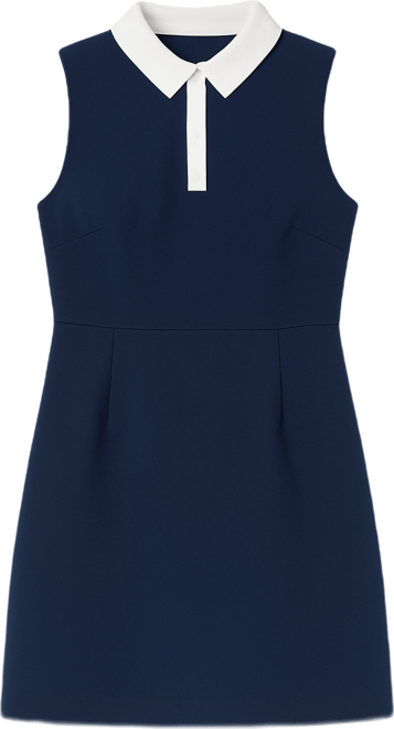 Women's Sleeveless Collared Mini Dress