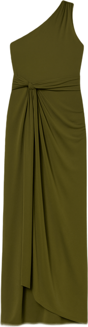Women's One Shoulder Drape Stretch Bridesmaid Dress